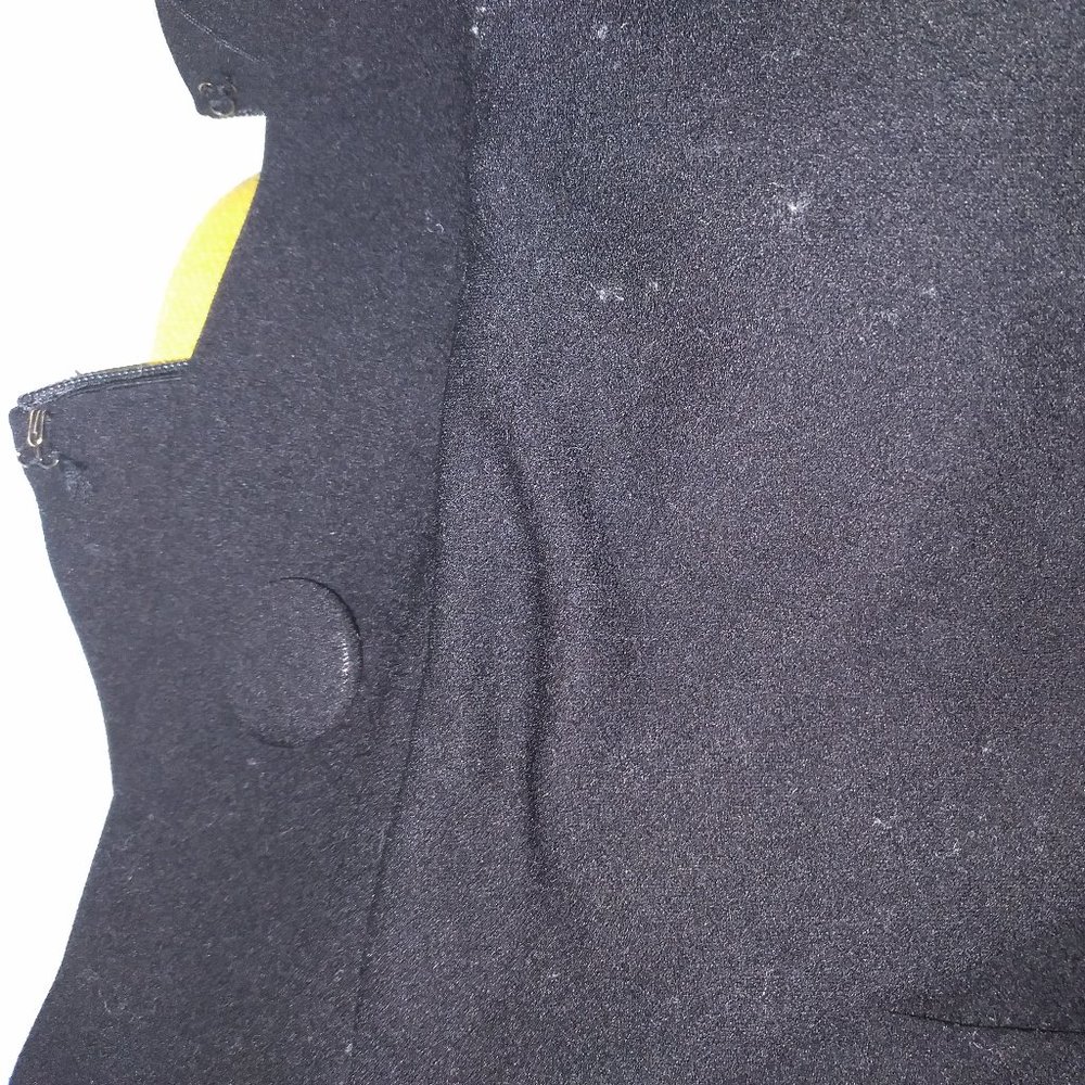 Black pencil skirt w buttons for suspenders